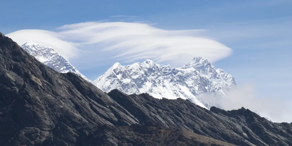 Everest Three High Pass Everest and Lostse view