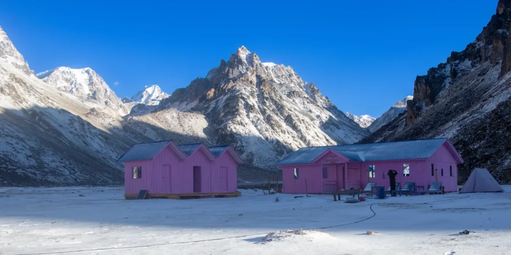 Pink tea House in Kanchenjunga mountains