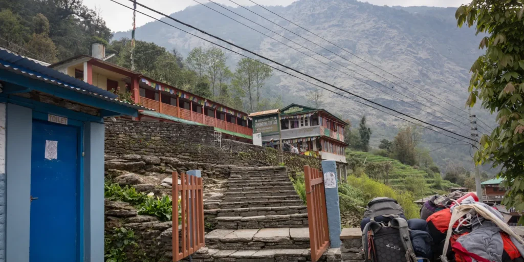 Tea House in Chhomrong in Nepal on ABC