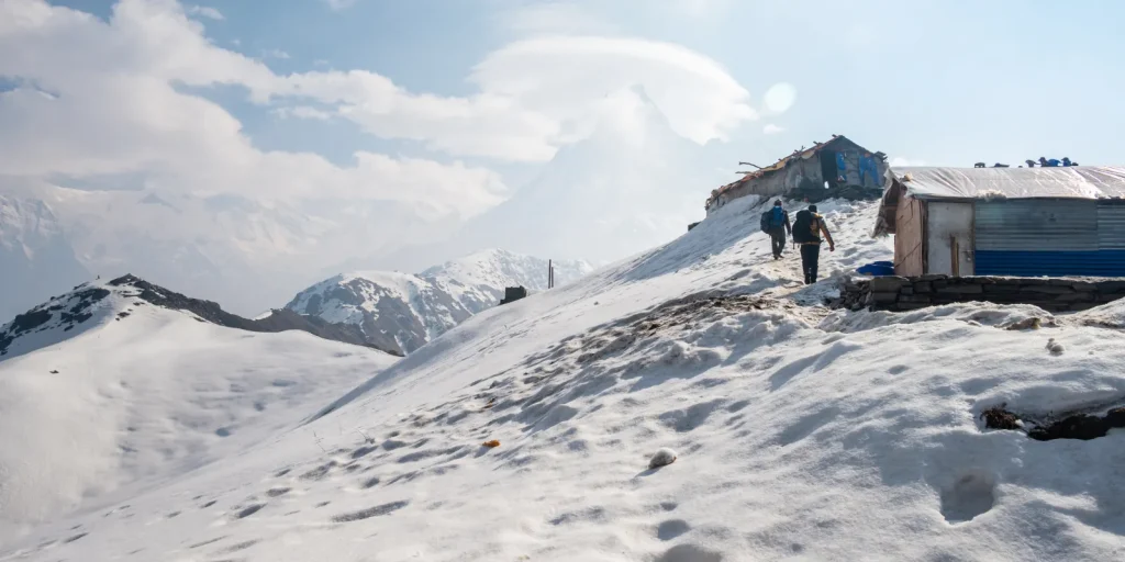Snow View Trek Mardi Himal trekking route in Annapur